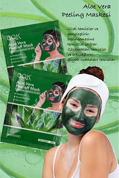 Uniquem Siyah Nokta Maskesi Aloe Vera Antioksidan Sürülebilir Yüz Maskesi Aloe Vera Mask Xlm601