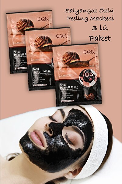 Uniquem 3 Adet Siyah Nokta Maskesi Salyangoz Mukus Özü Kürü Sürülebilir Yüz M...