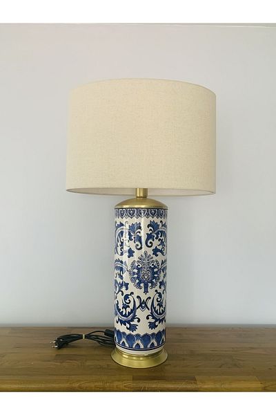 Mondschein Planck Bleu Blanc Lampshade ( 27 X 51 X 88 Cm )