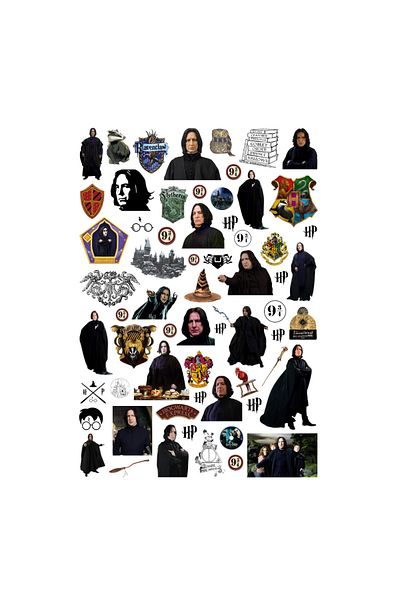 Ororabutik Σετ αυτοκόλλητων 64 τμχ Harry Potter Severus Snape Hp - Σετ αυτοκόλλητων Scrapbook Bullet Journal