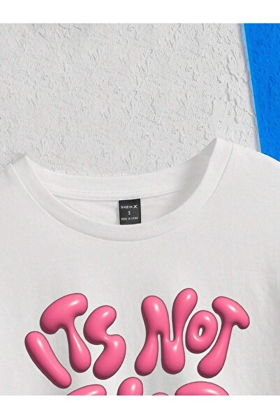 Jose Clothing Women's White Oversize Cut Short Sleeve Off Shoulder Crop Top