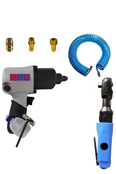 FLEXMAC pro Havalı Somun Sökme Seti havalı cırcır ve havalı somun sökme hortum-jak hediyeli set