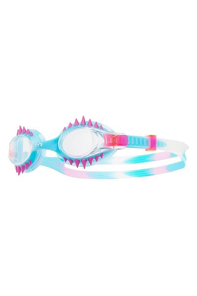 TYR Sport TYR Swimple Spikes Tie-Dye Transparent/Blue Children's Swimming Goggles, Children's Training Glasses