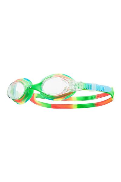 TYR Sport TYR Swimple Tie-Dye Green/Orange Children's Swimming Goggles, Children's Training Glasses