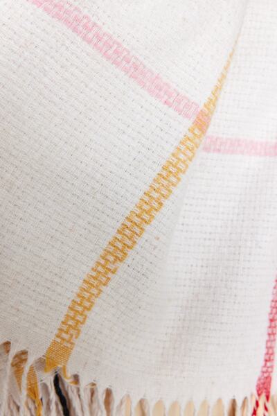 Trendyol Collection Beige Plaid Patterned Soft Textured Women's Scarf TWOAW24AT00001