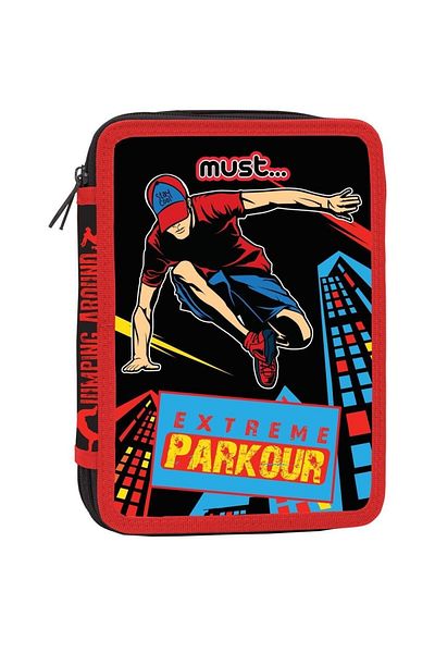 MUST DOUBLE FOLDED PENCIL HOLDER FILLED INSIDE 15x5x21 PARKOUR 31 PIECES