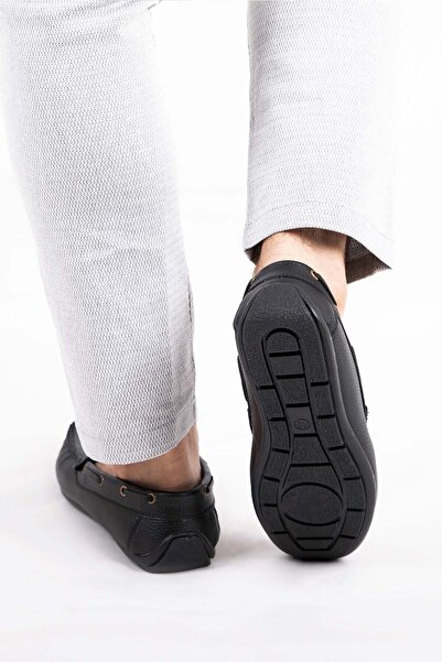 zincirport Мъжки черни мокасини