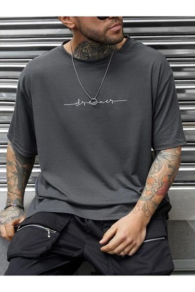 Keywest Μπλουζάκι Oversize Unisex Dreamer με στάμπα 100% βαμβάκι με λαιμόκοψη