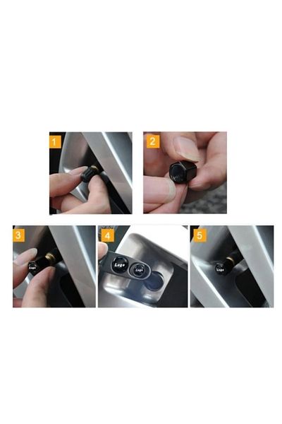 GARDENAUTO New Dacia Stainless Steel Valve Cap and Keychain Set