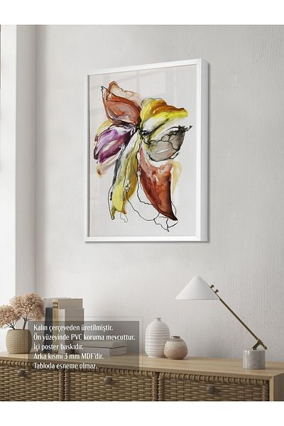 HOMEPACK Μονός πίνακας με χοντρό πλαίσιο PVC προστατευμένο σχέδιο Αφηρημένος αφηρημένος πίνακας τοίχου TX002
