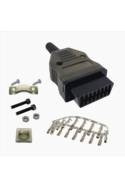 OBD II Evrensel OBD2 16pin Dişi Konnektör Adaptörü, OBD Fişi + Vida M4K