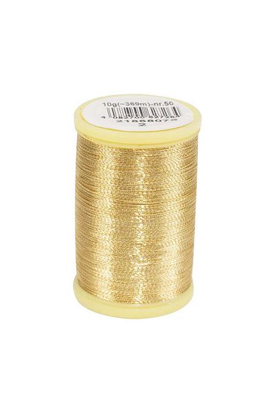 ATMACA TUHAFİYE Anchor Anchor 02No Machine Simi 10 Gram Small Reel - Κέντημα μηχανής Σχοινί Μεταλλικό Νούμερο 2 Ανοιχτό Χρυσό