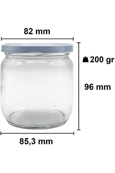 Paşabahçe 6 Pieces 425cc Glass Transparent Metal Lid Tomato Canned Jam Jars