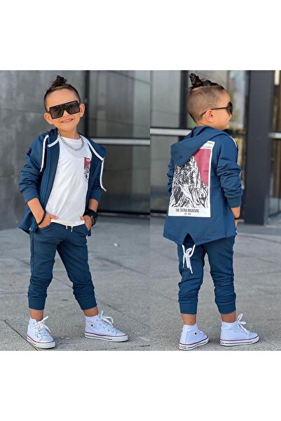 Machetta Футболка з принтом гір Татри з індиго та куртка з принтом Esofman і комплект з 3 штук