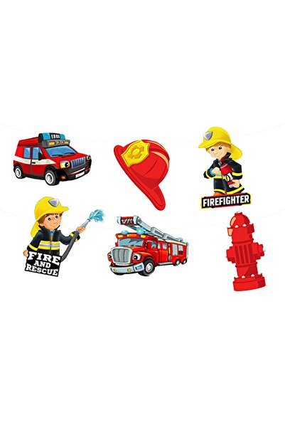 Partimarka Firefighter Birthday Hanging Decor Ornaments