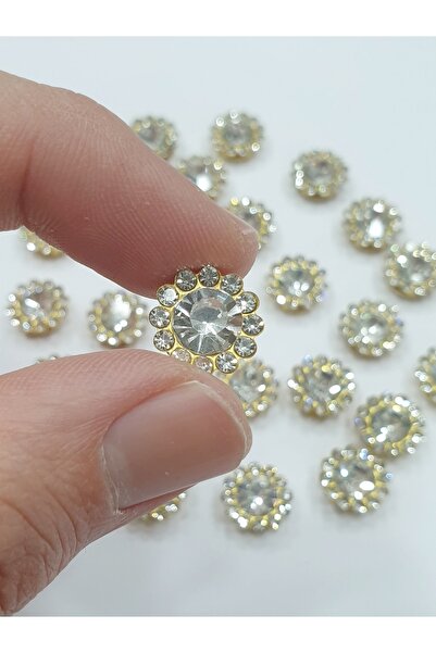 CRYSTALSHOP ديزي مرصع بالأحجار - 10 مم كريستال S (50 قطعة)