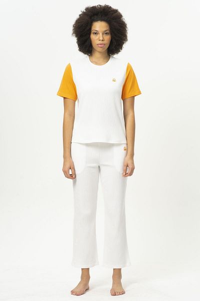 United Colors of Benetton W20408 Model Bicolor Top de pijama pentru femei