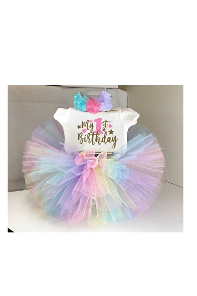 bba new trend Doğum Günü 1 Yaş Tütü Etek Kız Bebek Tütü Etek Ve 1 Yaş Logolu ...