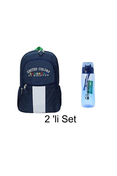 Over-Q Benetton Okul Çantası (70051) + Matara 2 'li Set