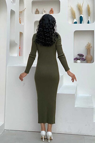 YUSUF CAN KARATAŞ KARATAŞ GİYİM Γυναικείο γιακά Μακρυμάνικο Φόρεμα Καμισόλ Κατάλληλο Υφασμάτινο Φόρεμα Καμισόλ Μήκος 135 cm