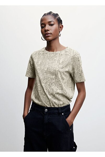 MANGO Woman Тениска с животински шарки