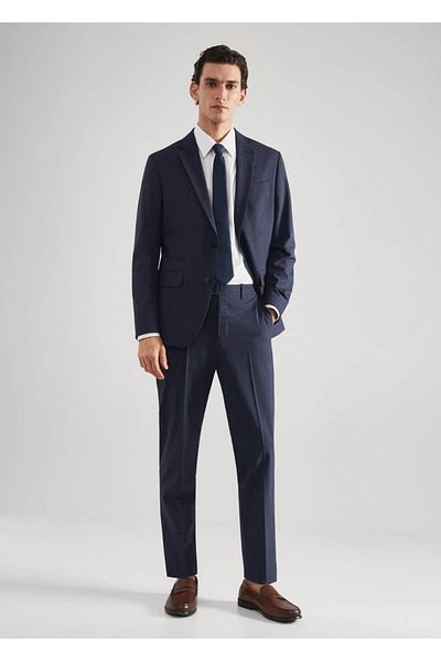 MANGO Man Slim Fit Wool American Set