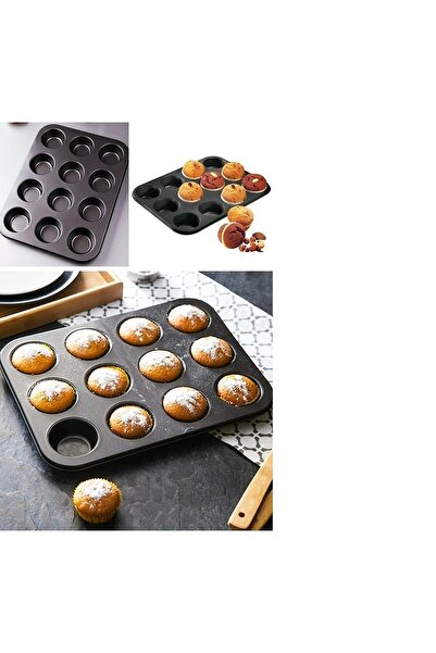 L'Opaline Muffin Kek Kalıbı 12 Li | 12'li Yanmaz Yapışmaz Muffin & Cupcake Ka...