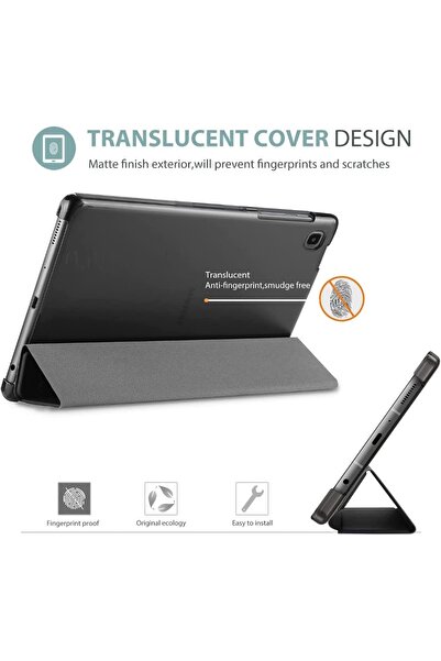 m.tk moveteck Samsung Galaxy Tab A7 Lite 8.7 Inç Sm-t220 Tablet Kılıfı Akıllı Smart Uyku Modlu + Ekran Camı +Kalem