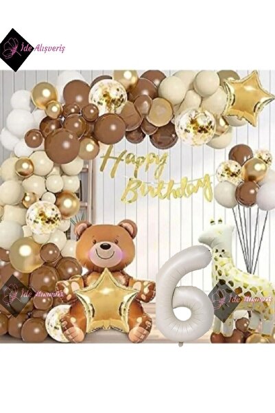 Bkmc BALON DE FOIL CU TEMATICA GIRAFOAIE DE URCI, SET DE BALONI DE 6 ANI SET ...