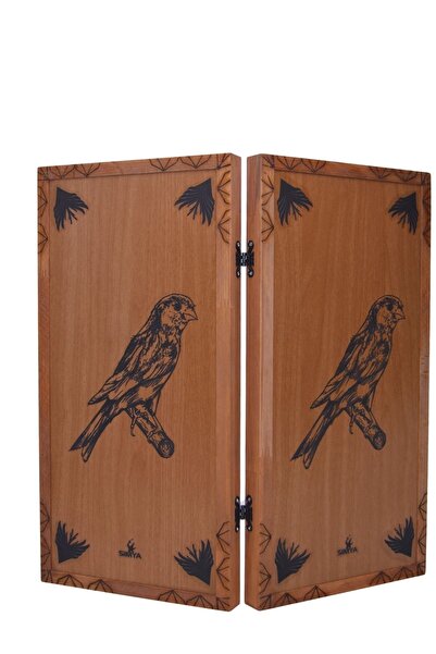 Simya Oyun Aletleri Simya Figür Kanarya Ceviz Kaplama Tavla