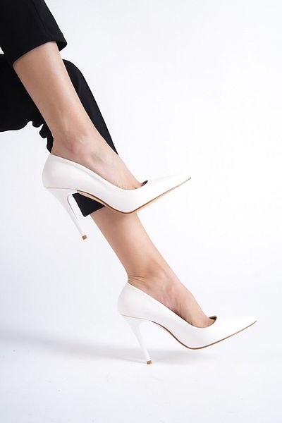 Modabuymus Pantofi Stiletto cu toc inalt alb - Lapita