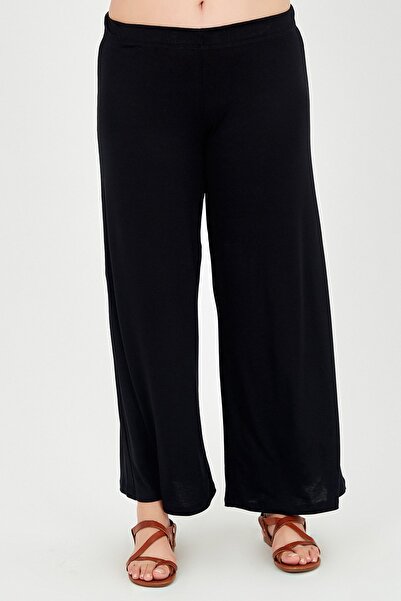 Moda Cazibe Plus Size Loose Cut Viscose Combed Cotton Trousers