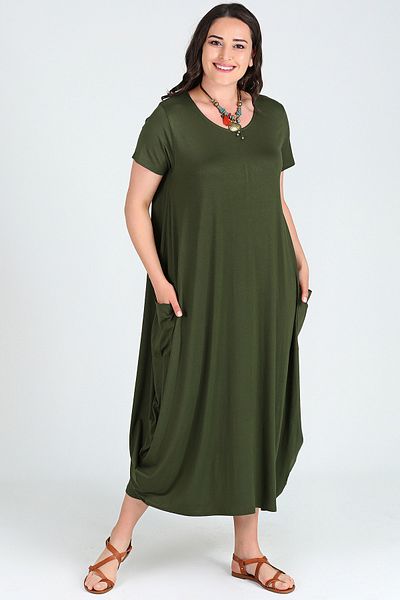 Curvy Trend Φόρεμα Jumbo με κοντό μανίκι