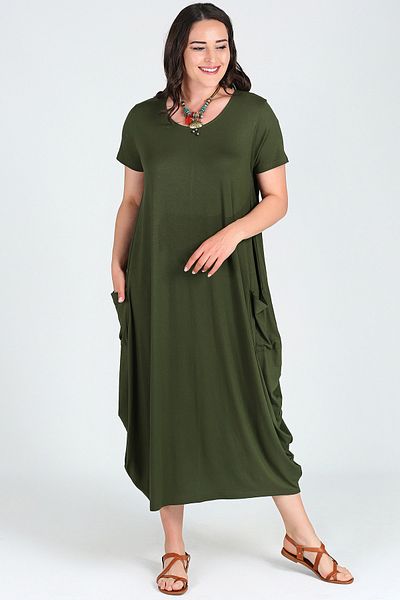 Curvy Trend Φόρεμα Jumbo με κοντό μανίκι