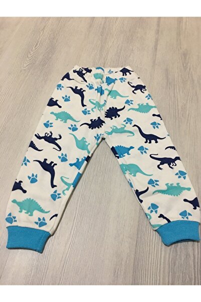 Süpermini Süper Mini Baby Süpermini 53-50-23 Dinazor Desenli 2Li Erkek Pijama Takım 1-3 Yaş