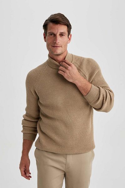 DeFacto Standard Fit Turtleneck Sweater B0587ax23wn