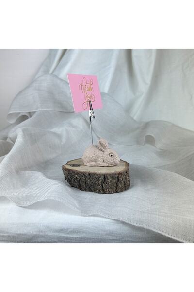 oasis decoration Cream Rabbit Note Holder, Photo Holder