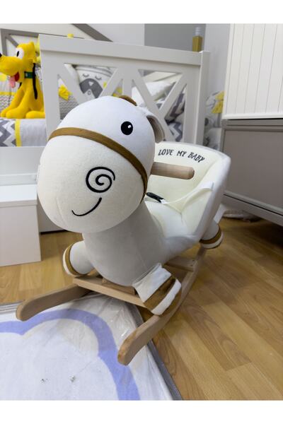 EĞİTİCİ AHŞAPLAR Sevimli Hayvan Figürlü Sallanan Sandalye