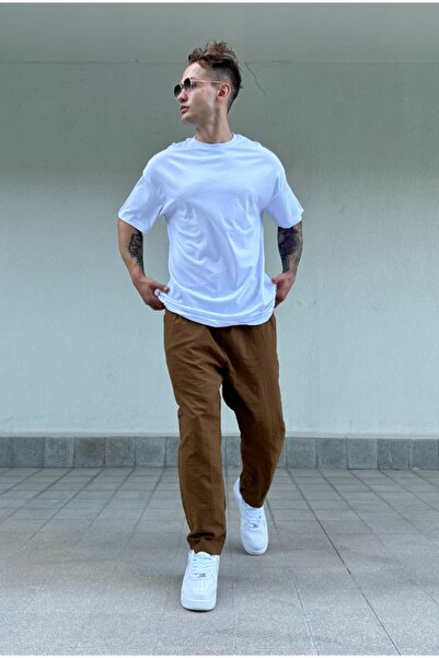 corfixman paraşüt kumaş boyfriend rahat kalıp pantolon