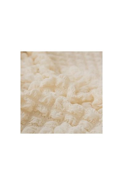 FurkanTicaret Husa elastica de canapea Bürümcük Husa de canapea Lycra 3 bucati Husa de canapea Burumcuk Crema