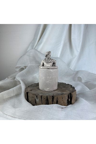 oasis decoration Mink Antique Apollo Box with Lid, Decorative Concrete Box