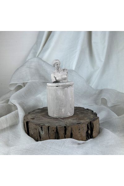 oasis decoration Mink Antique Venus Box with Lid, Decorative Concrete Box