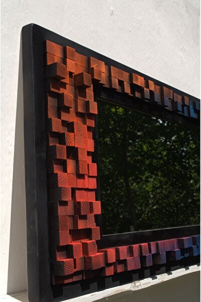 zenedesignstudio Tasarım Büyük Ayna El yapımı Wood Wall Art Ayna Duvar Dekoru...