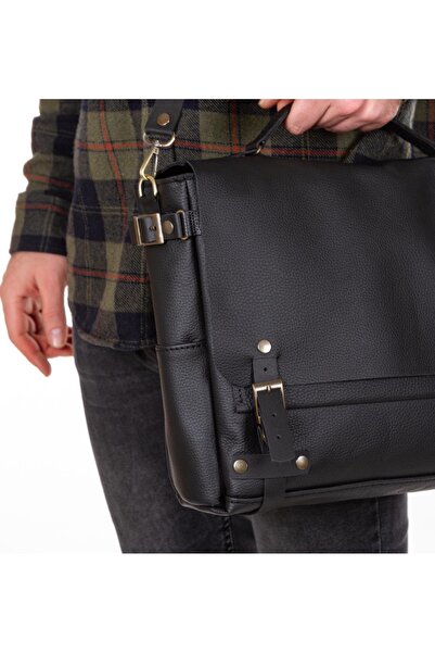 saraci leather craft حقيبة جلدية للرجال وحقيبة كمبيوتر محمول إنتاج خاص