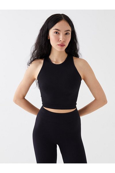LC Waikiki Crew Neck Straight Crop Γυναικεία αθλήτρια