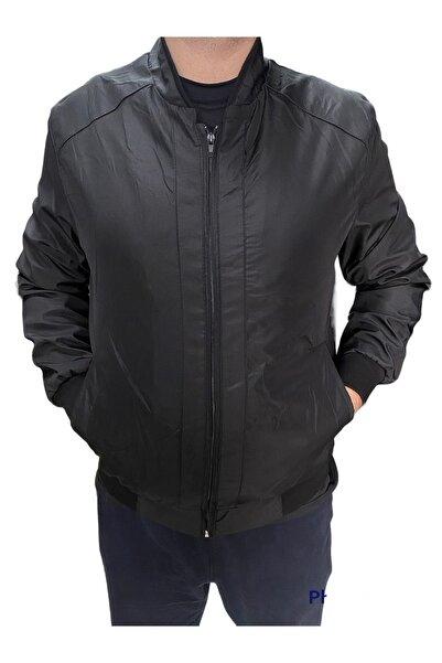 DostumGiyim Ανδρικό μπλε ναυτικό μαύρο κλασικό παλτό χωρίς γιακά, μεγάλο μέγεθος, καλοκαιρινό ελαφρύ Dad