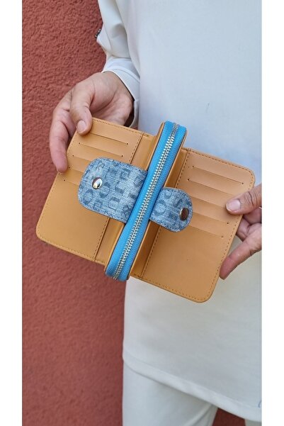 Just Polo JUSTPOLO WOMEN'S LIGHT DENIM COLOR WALLET with multiple compartments