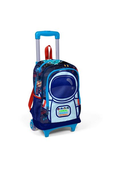 Coral High Set de genți pentru copii Saks Blue Astronaut cu model 2 piese0223924