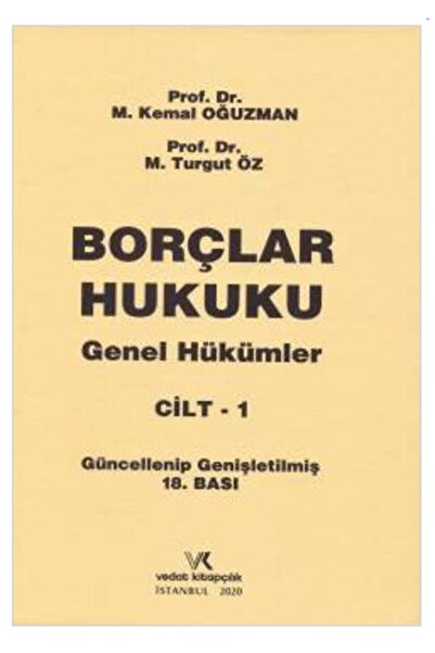 Vedat Kitapçılık Borçlar Hukuku Genel Hükümler Cilt 1