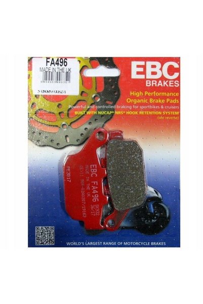 EBC Fa496 2014-2023 Honda NC 750 X DCT Uyumlu Arka Fren Balatası Organik Balata
